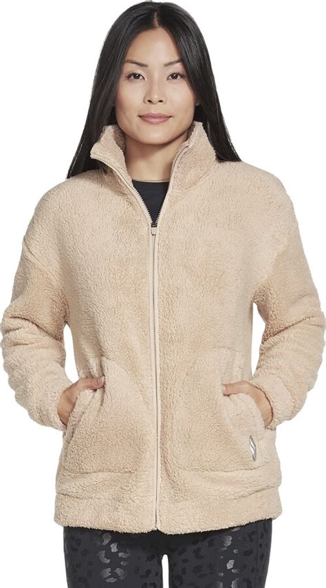 skechers go snuggle jacket|skechers downtime sherpa jacket.